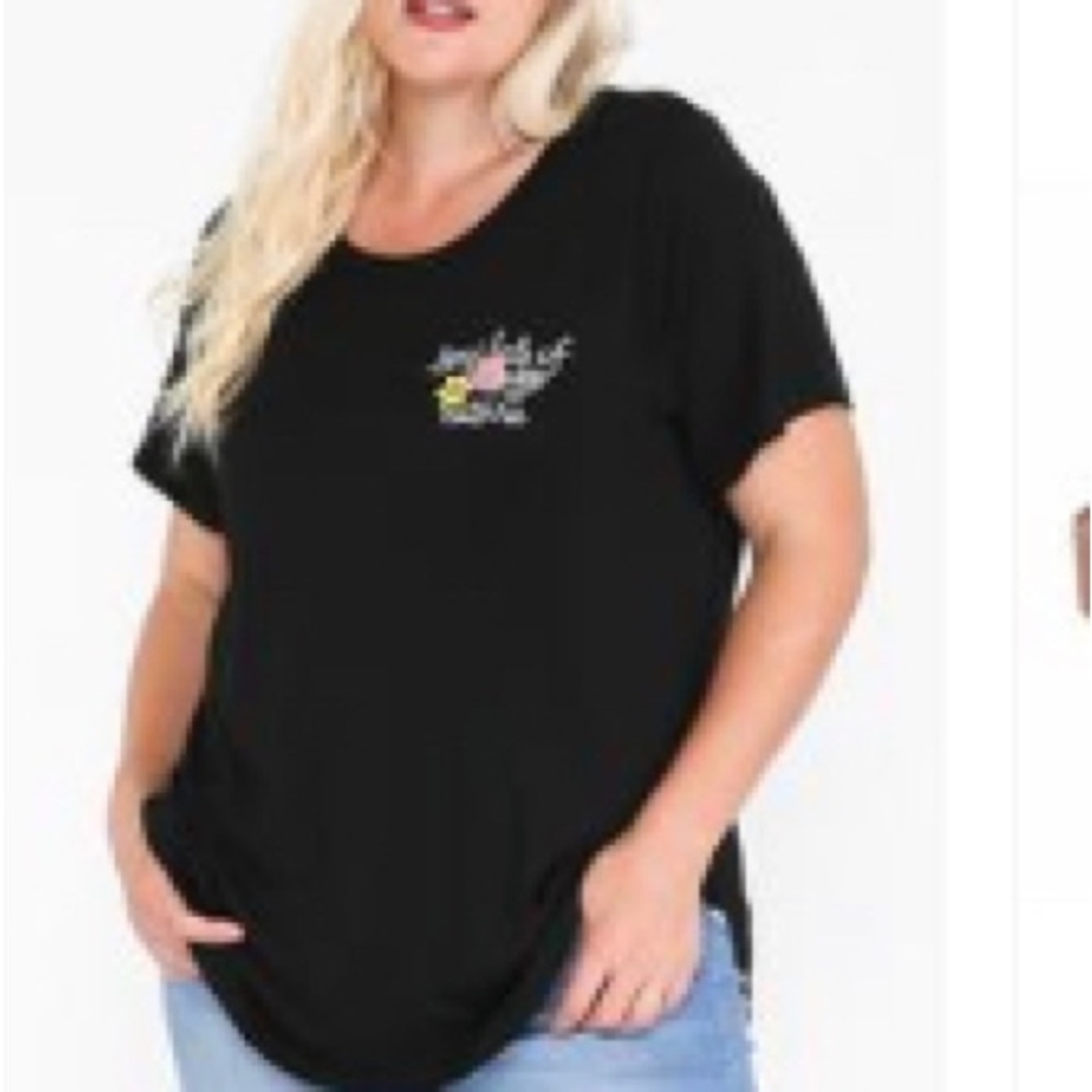 NWT Collective Rack  PLUS SIZE SMILE OF NATURE BLACK TOP